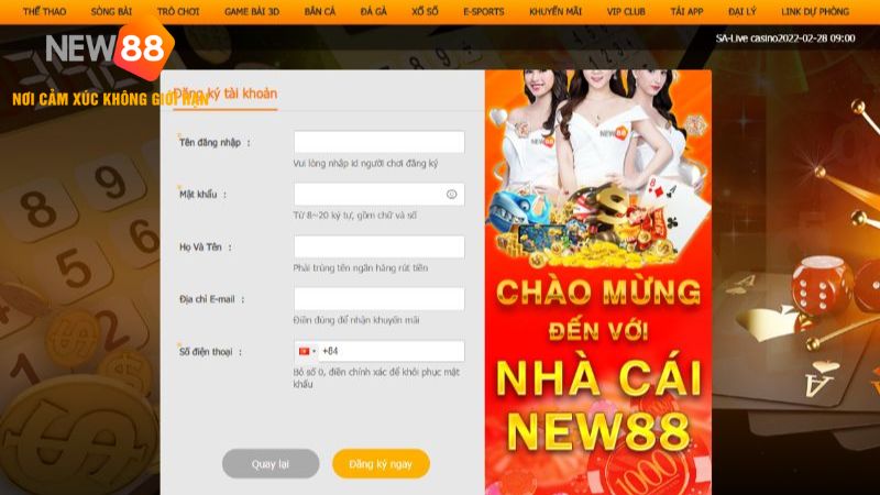 Đăng ký NEW88
